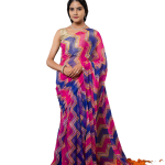 Magenta & Blue Shaded Lehariya Saree | Sequin Work | Jaipurio Designer Collection